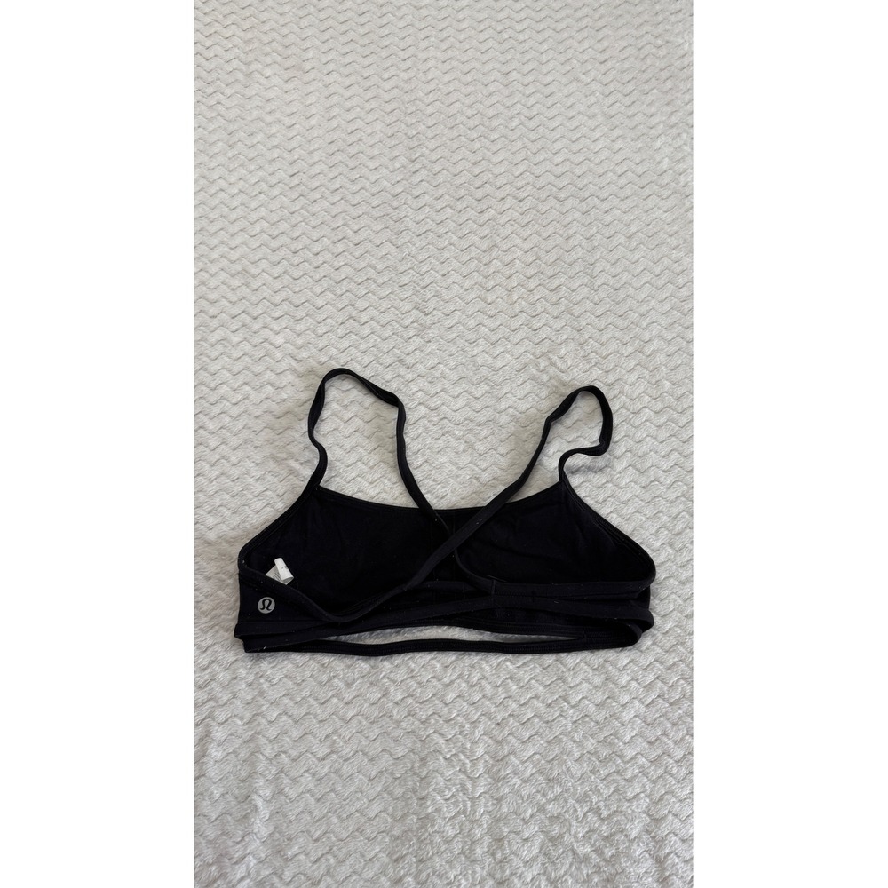Lululemon Flow Y Bra Black Size 6 Light Support Yoga Sports Bra
